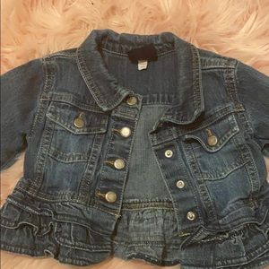 Ruffled Jean Jacket